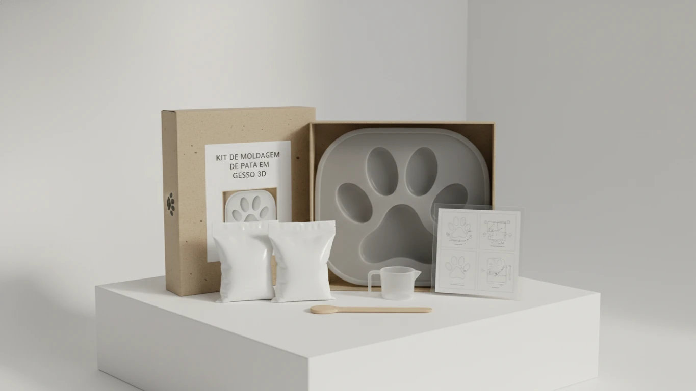 Kit de Moldagem de Pata em Gesso 3D