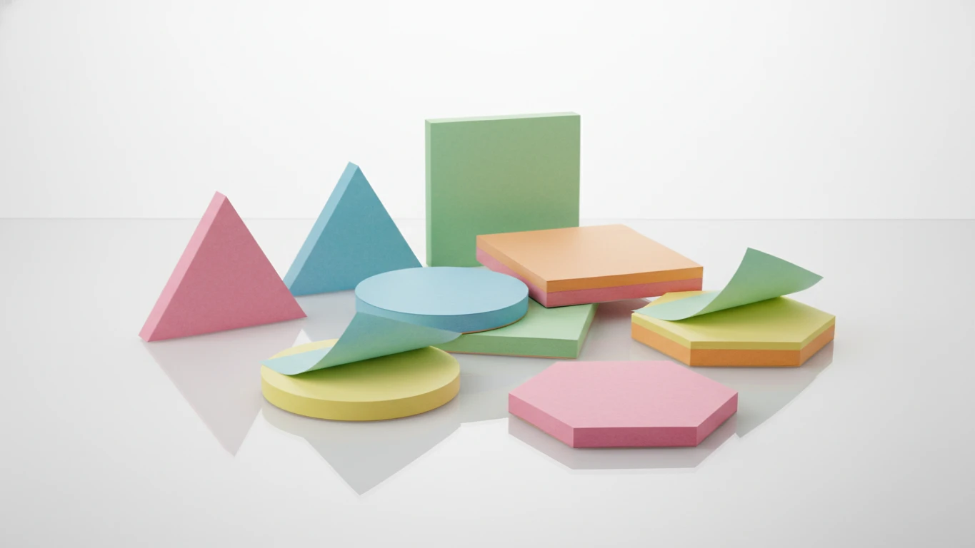 Kit de Notas Autoadesivas Geométricas
