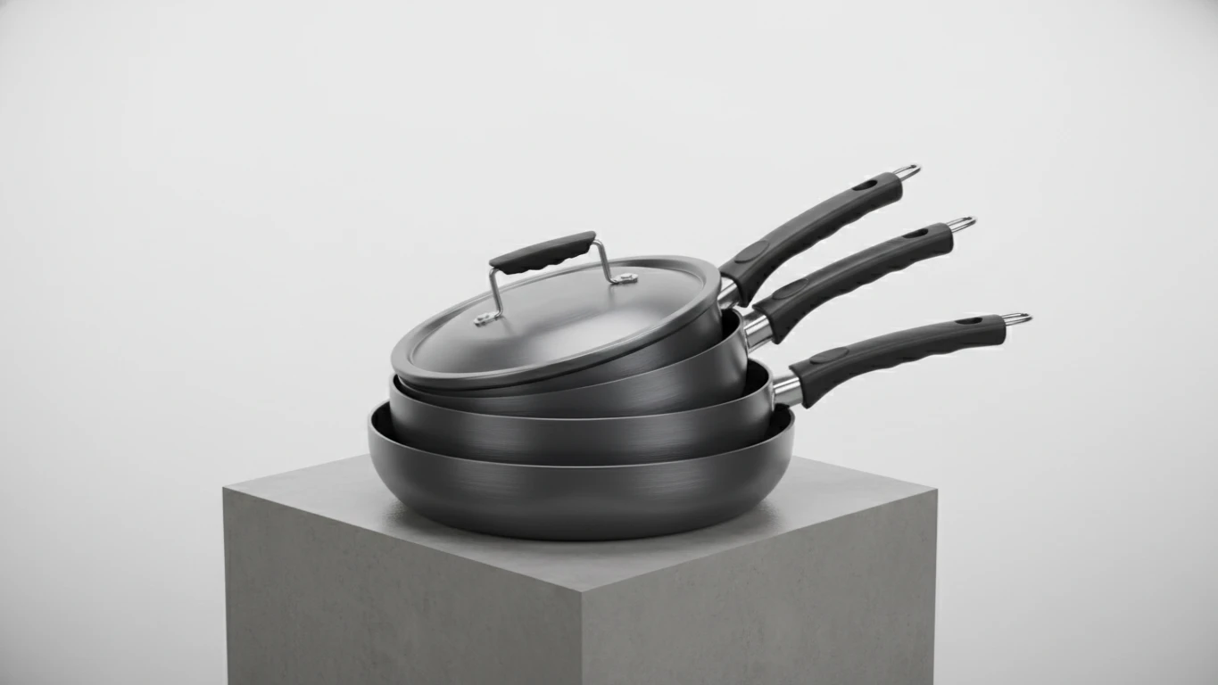 Kit de Panelas Compactas em Alumínio Anodizado