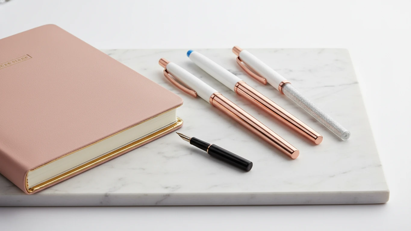 Kit de Papelaria Premium (Planner + Canetas)