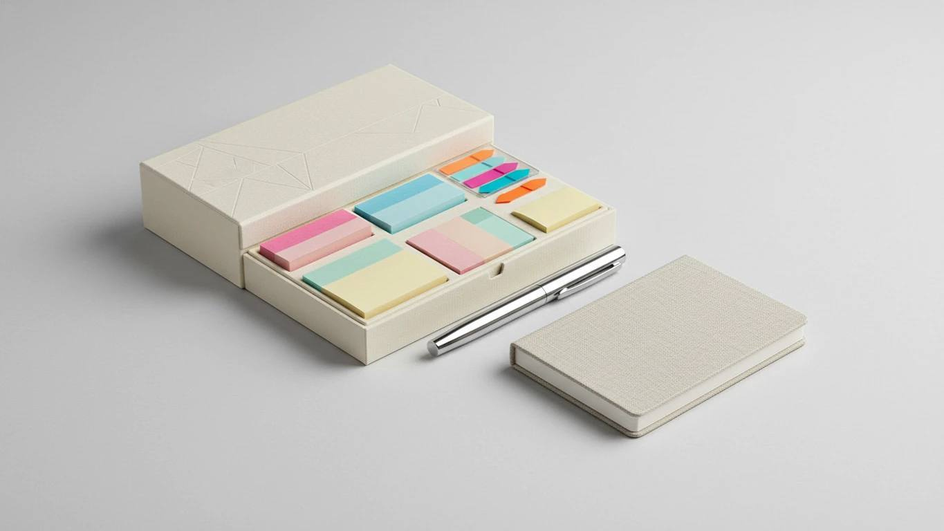 Kit de Papelaria Premium com Notas Autocolantes