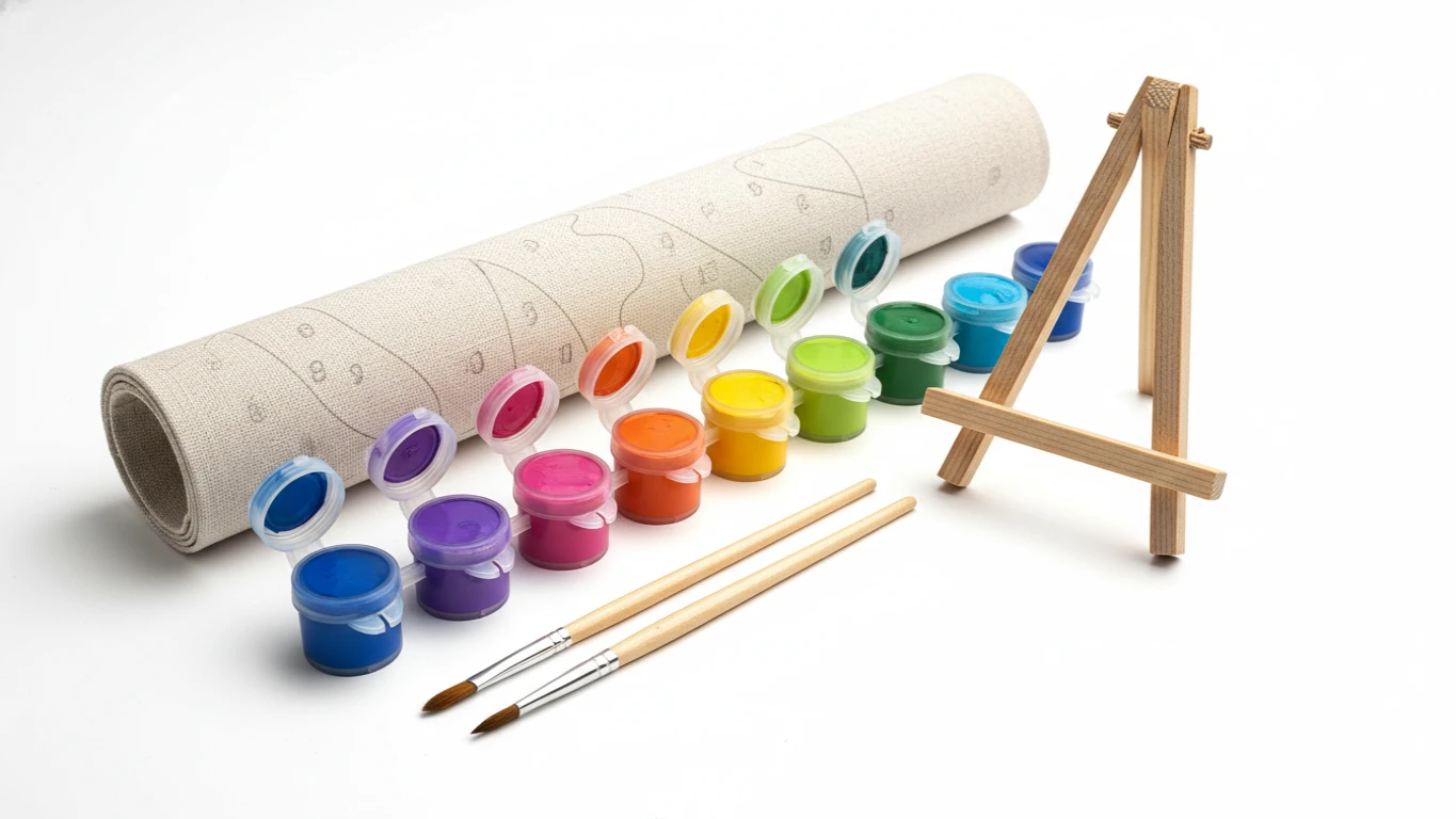 Kit de Pintura por Números em Tela Terapêutica