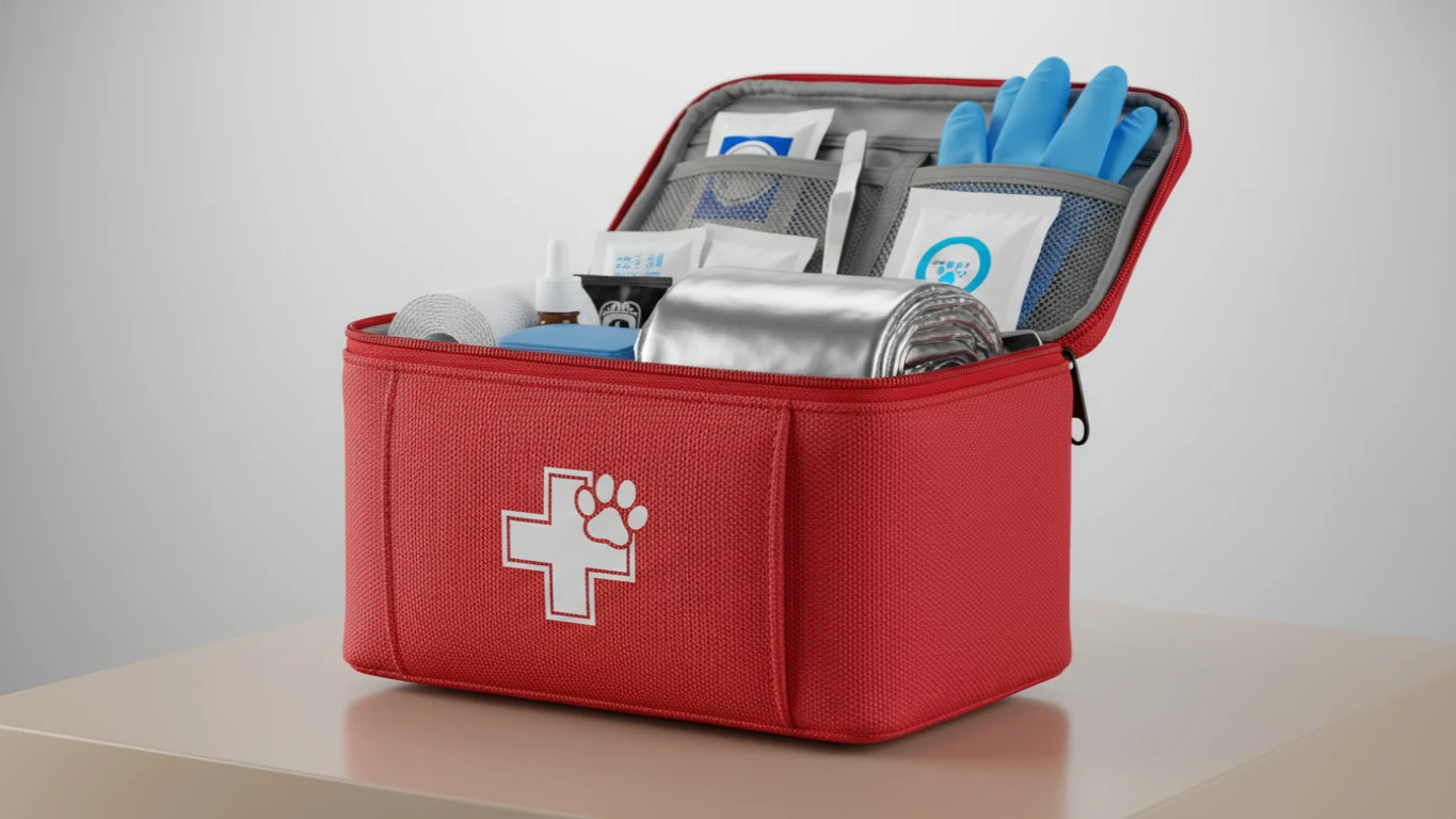 Kit de Primeiros Socorros Compacto para Animais