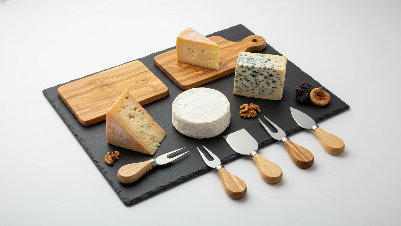 Kit de Queijos com Tábuas e Facas