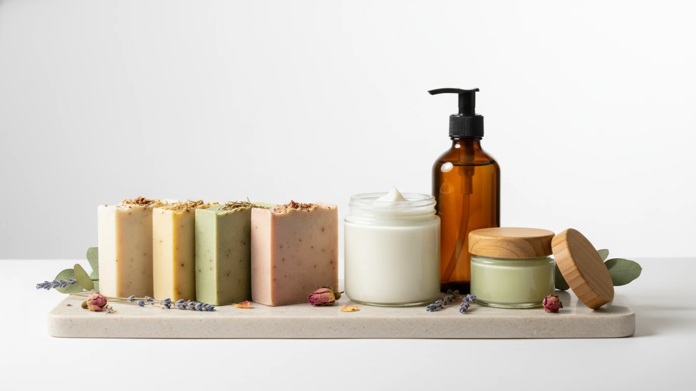 Kit de Sabonetes e Cremes Artesanais Veganos