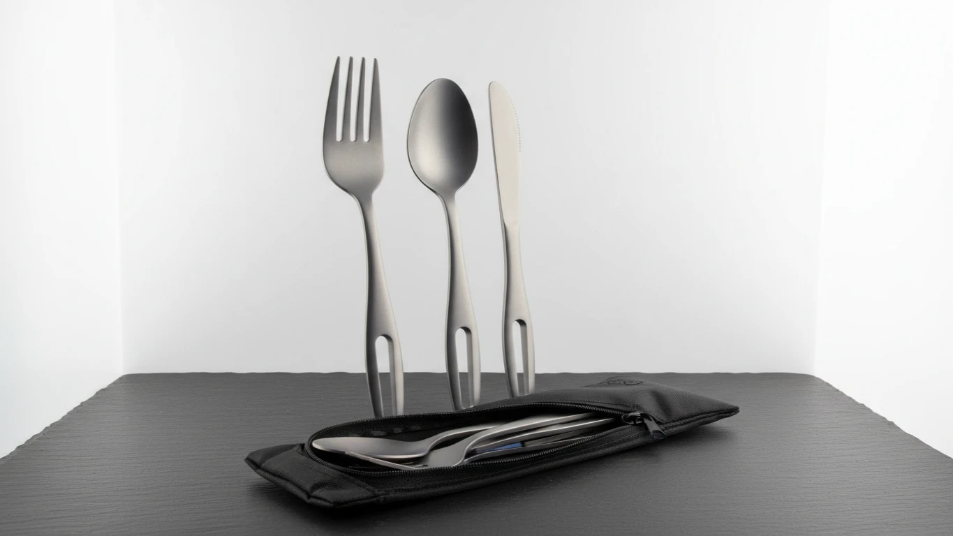 Kit de Talheres de Titânio Ultraleves