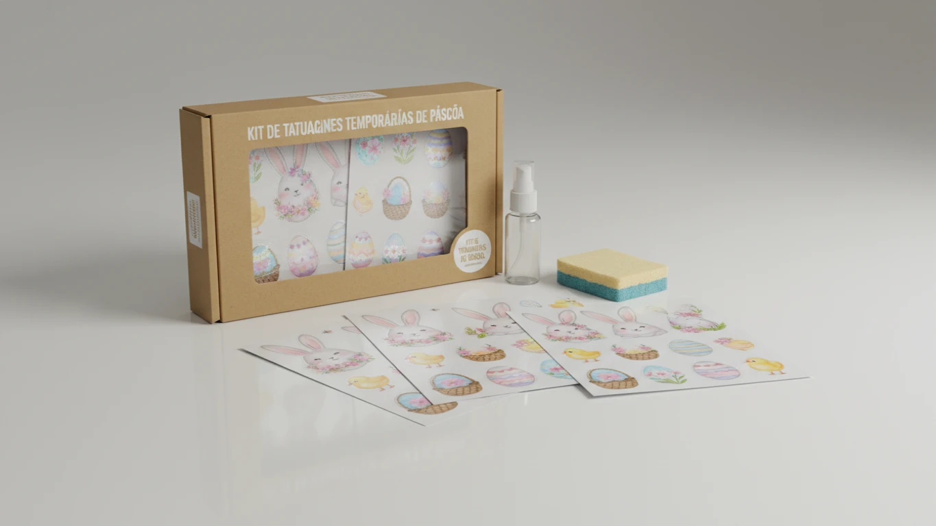 Kit de Tatuagens Temporárias de Páscoa