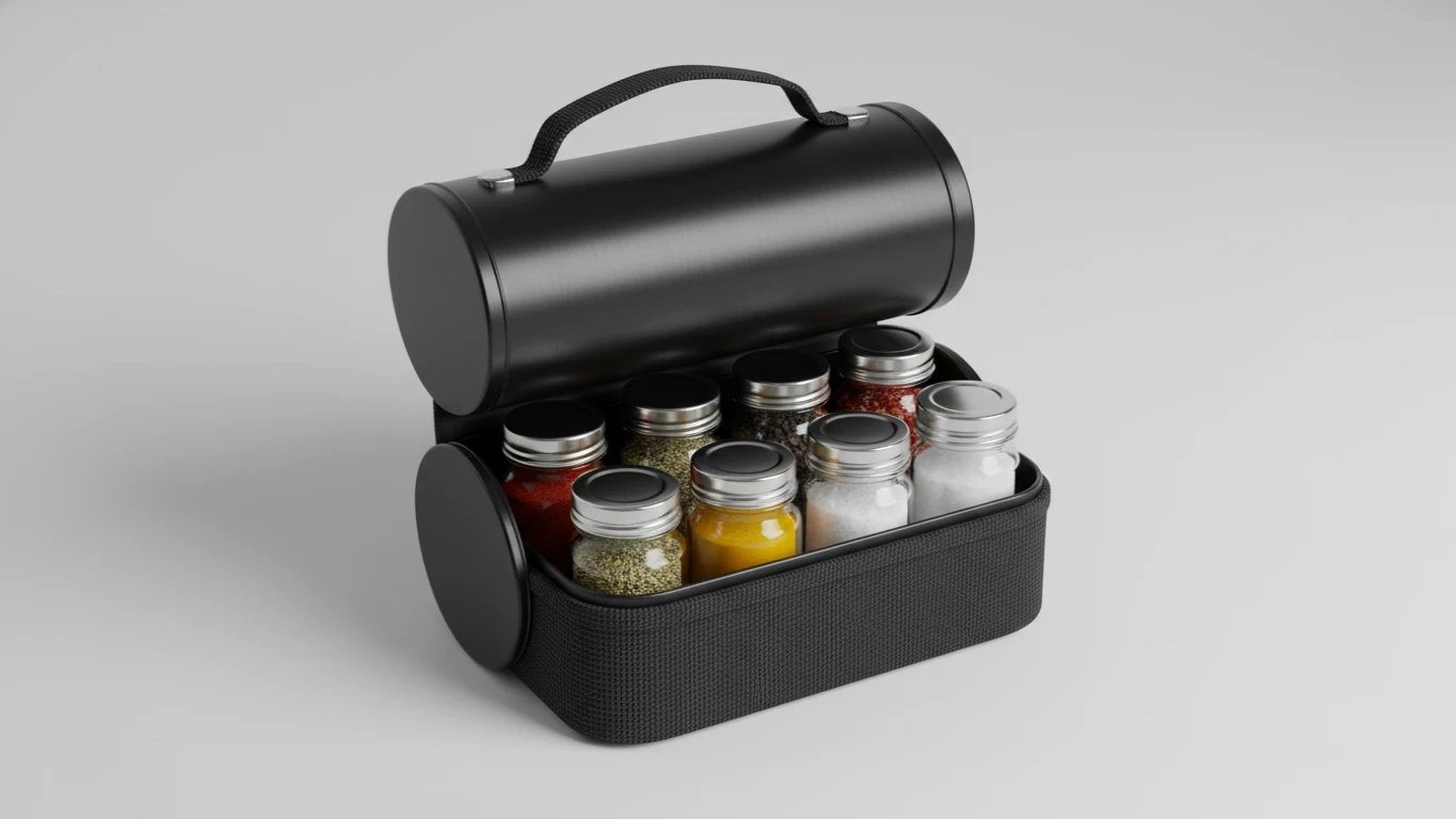 Kit de Temperos e Condimentos Portátil