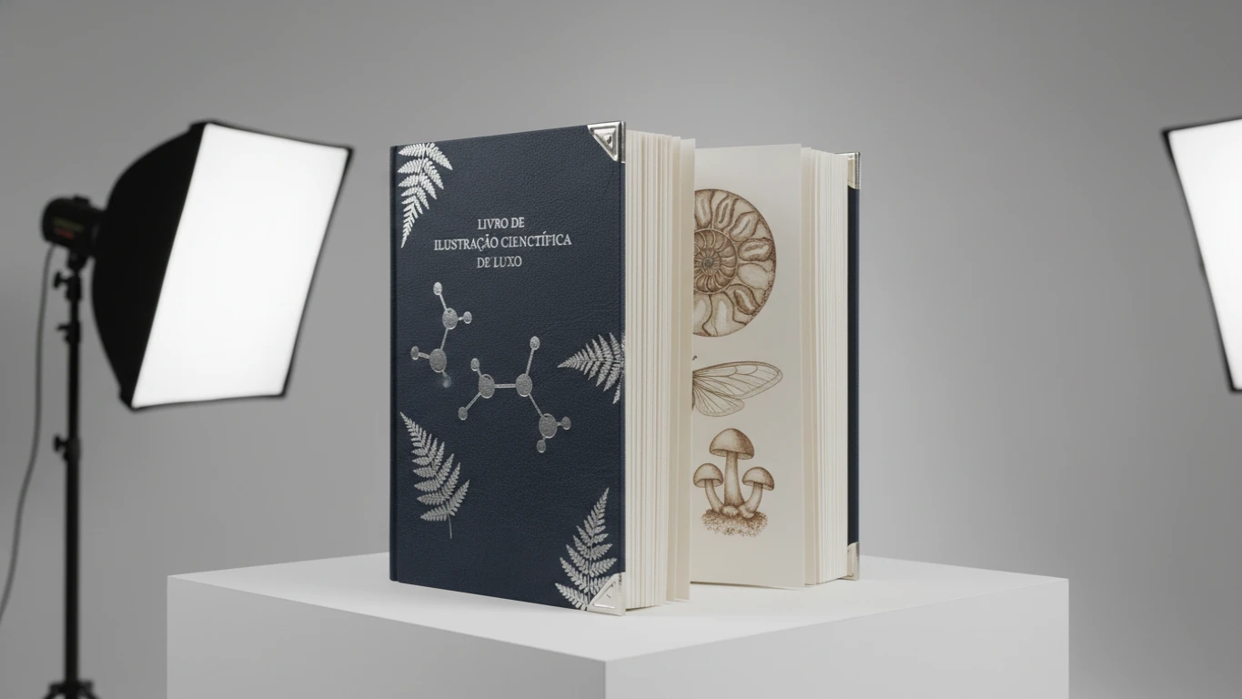 Livro de Ilustração Científica de Luxo