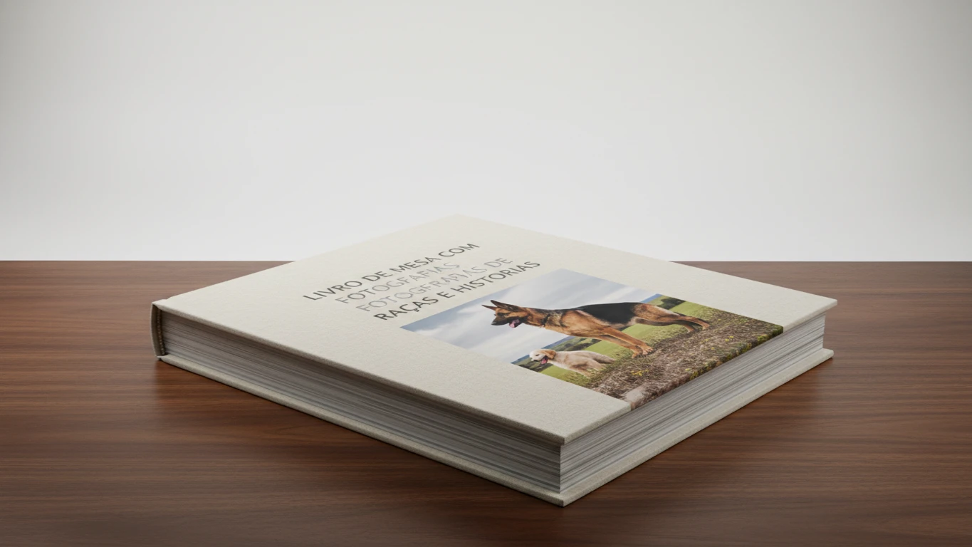 Livro de Mesa com Fotografias de Raças e Histórias