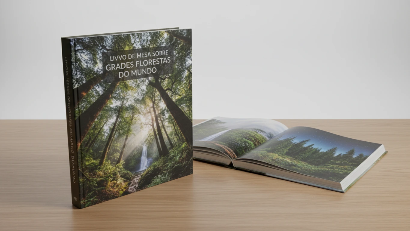 Livro de Mesa sobre Grandes Florestas do Mundo