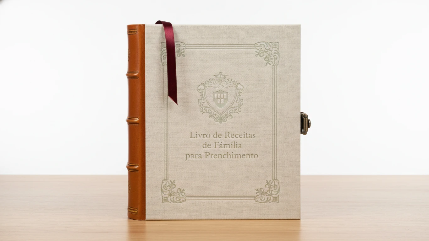 Livro de Receitas de Família para Preenchimento