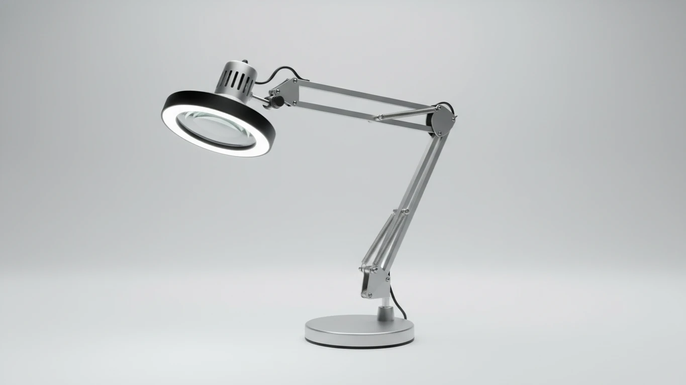Luminária Articulada com Lupa de Aumento