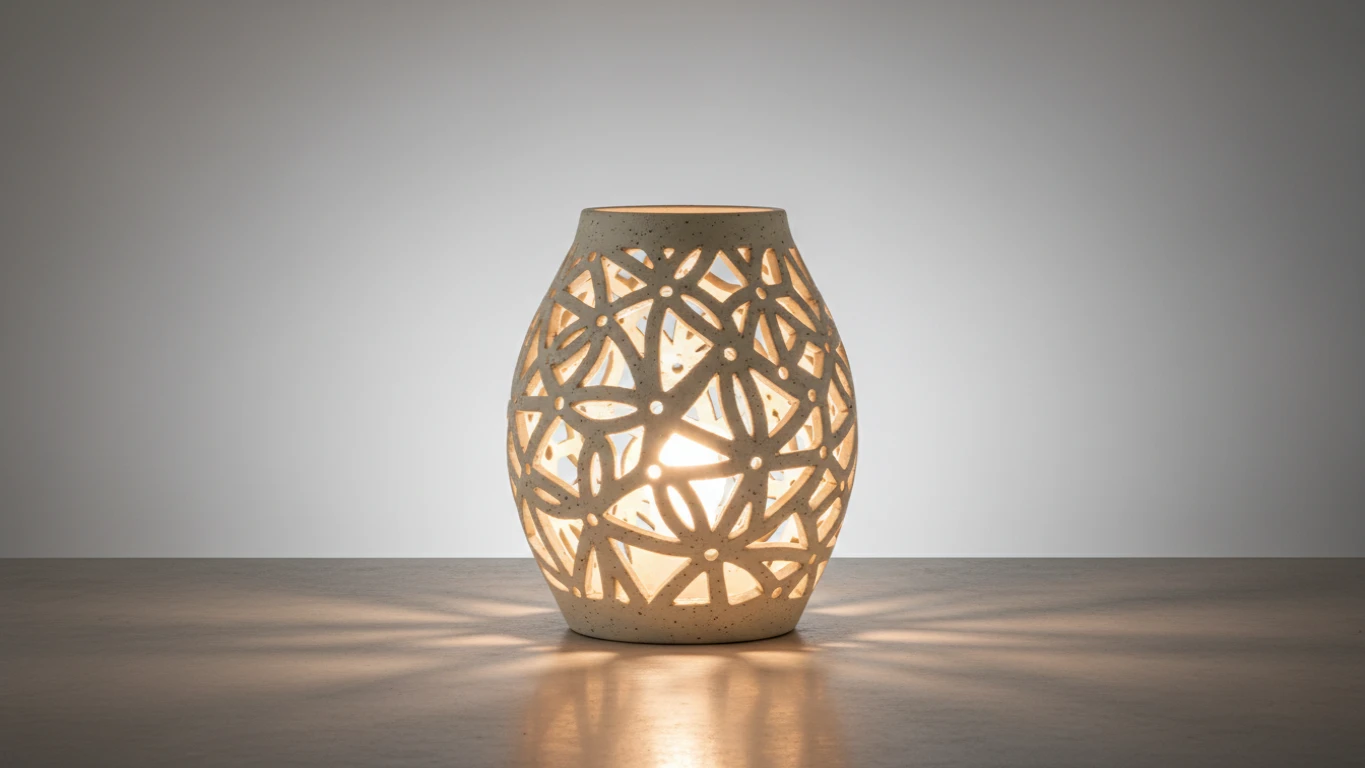 Luminária de Jardim em Cerâmica Vazada