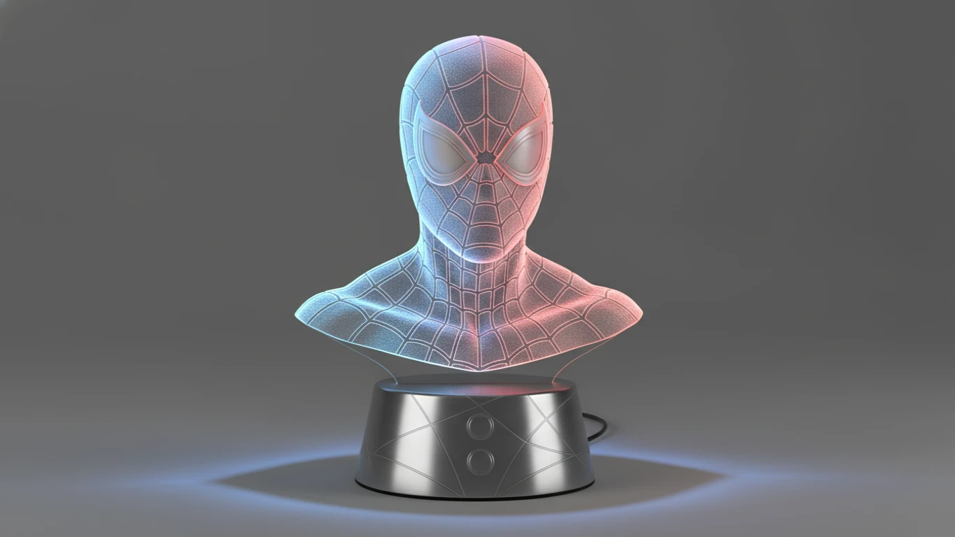 Luminária de LED 3D do Homem-Aranha