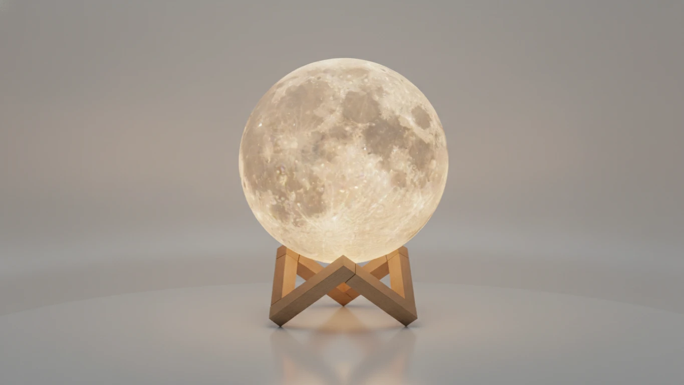 Luminária de Lua 3D Personalizada