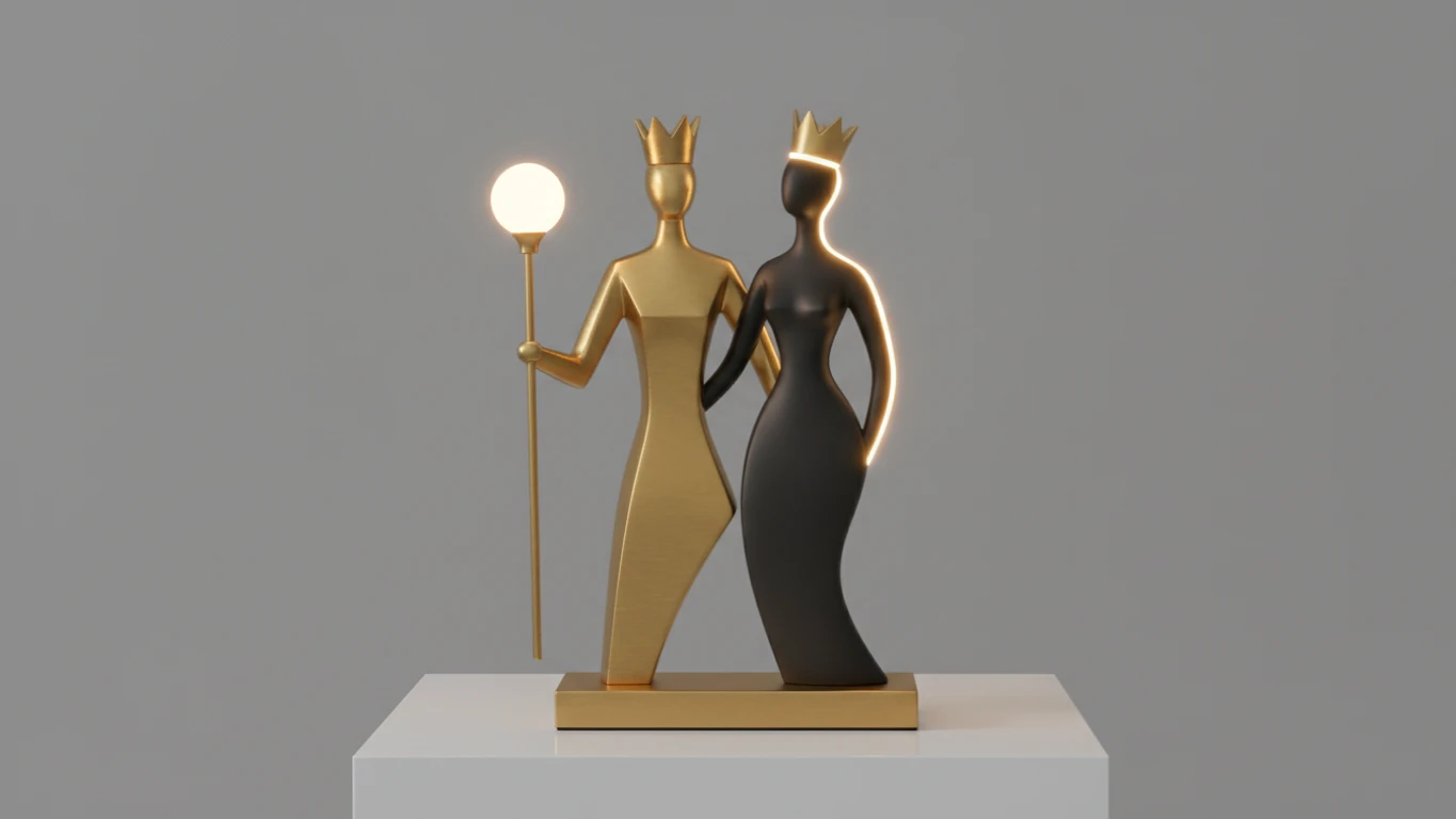 Luminária de Mesa Decorativa Rei e Rainha