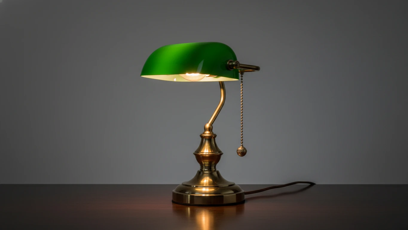 Luminária de Mesa Estilo Banqueiro Vintage