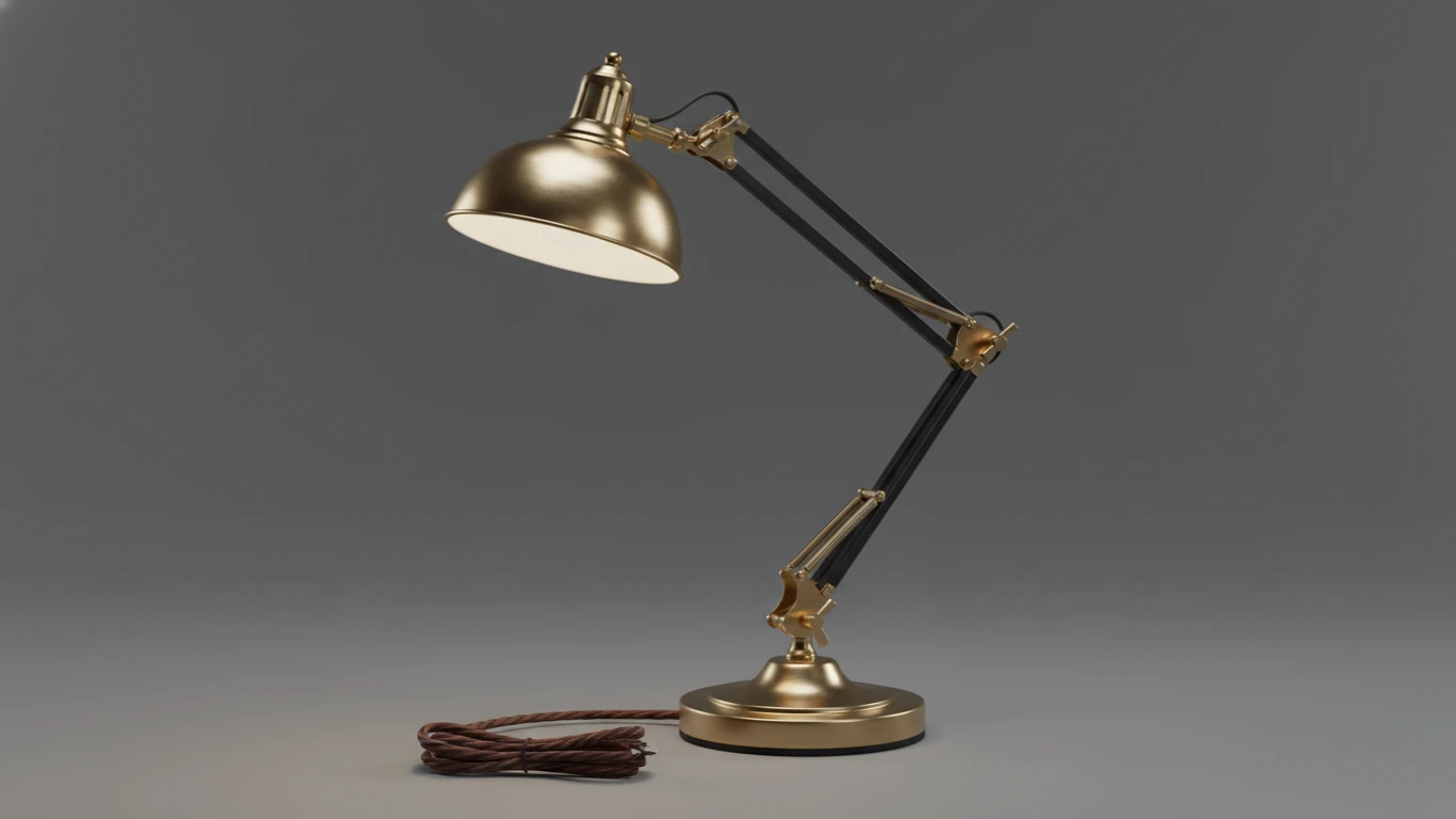 Luminária de Mesa Estilo Clássico Articulada