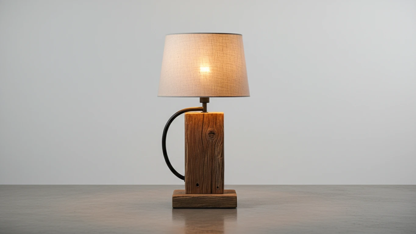 Luminária de Mesa Estilo Rústico