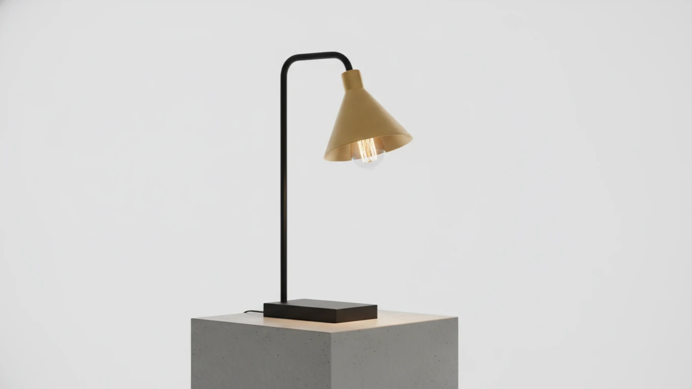 Luminária de Mesa Minimalista Industrial