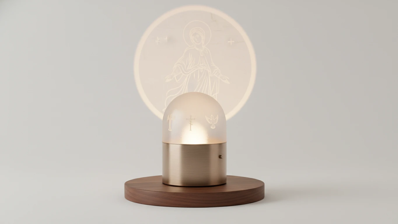 Luminária de Mesa com Projeção Sacra