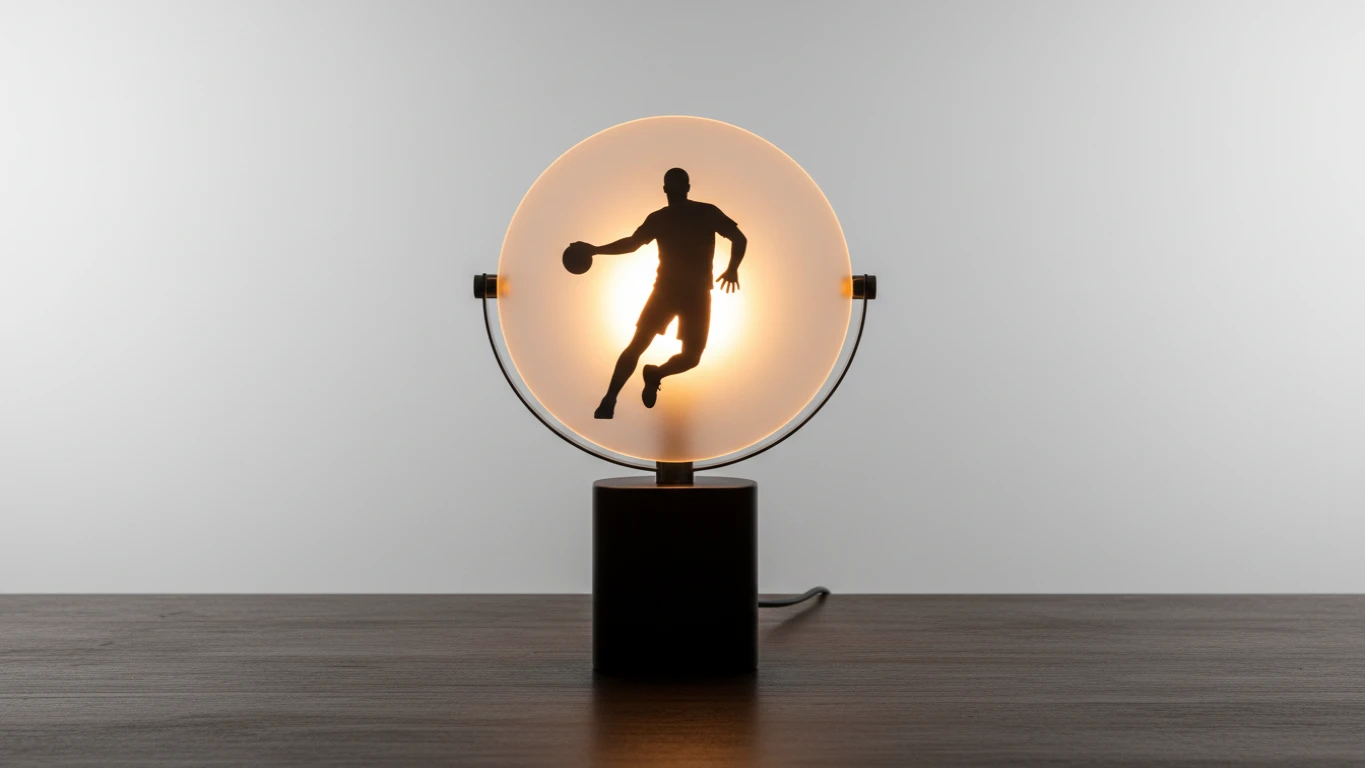 Luminária de Mesa com Silhueta de Handebol