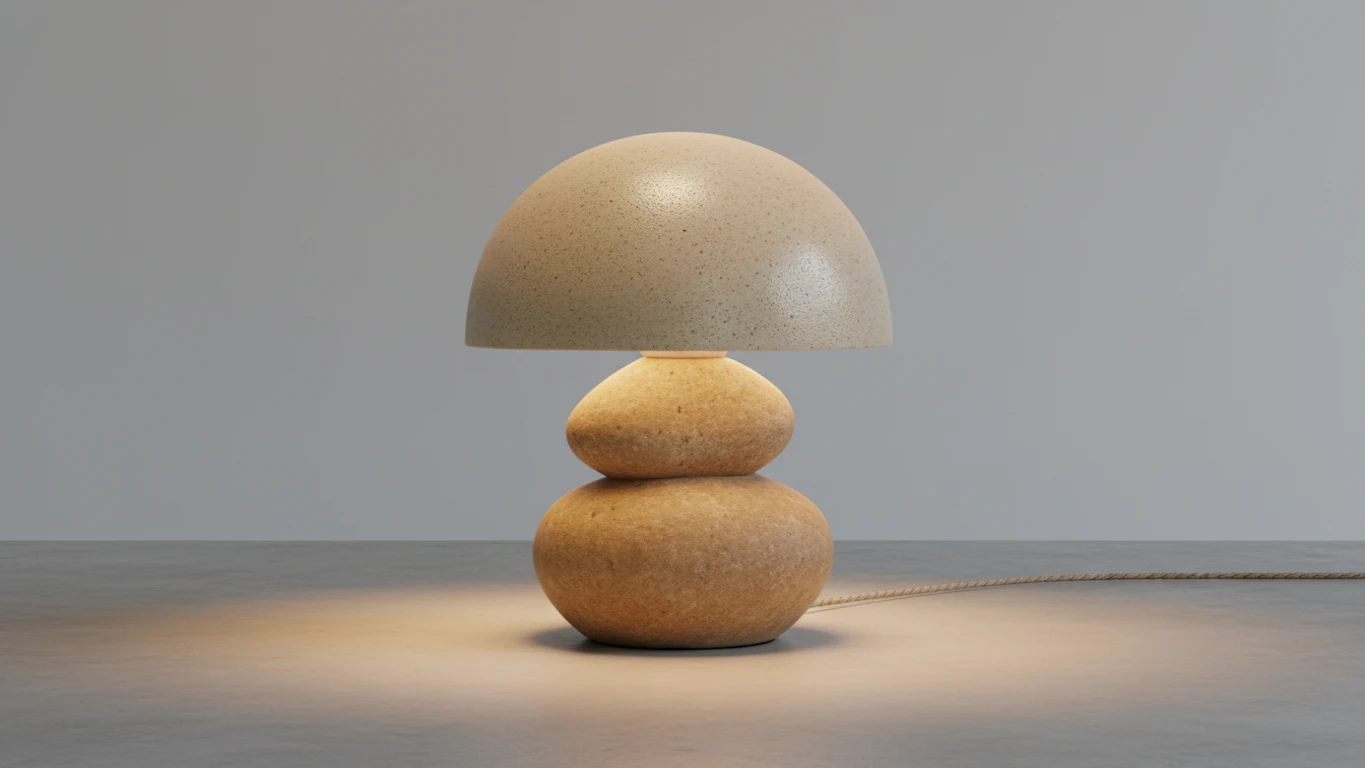 Luminária de Mesa em Cerâmica Orgânica