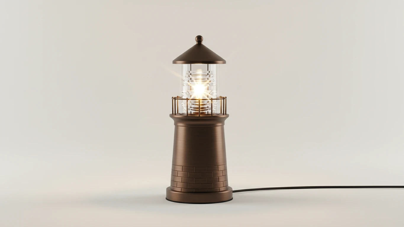 Luminária de Mesa em Formato de Farol