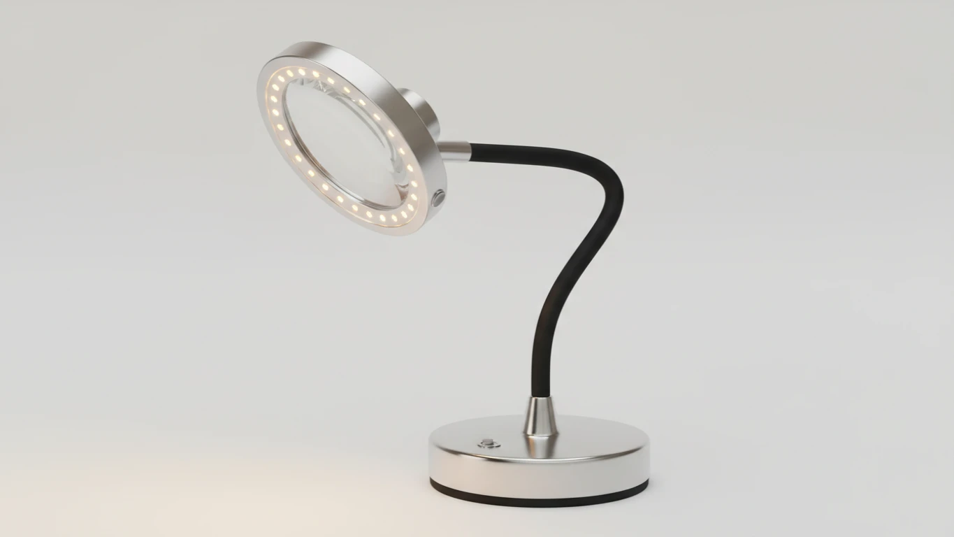 Lupa de Mesa com Iluminação LED