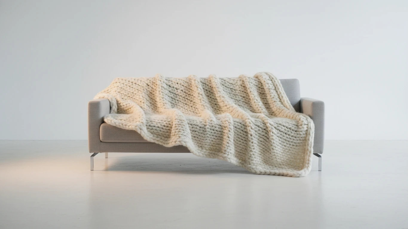 Manta de Sofá em Tricô Soft Gigante