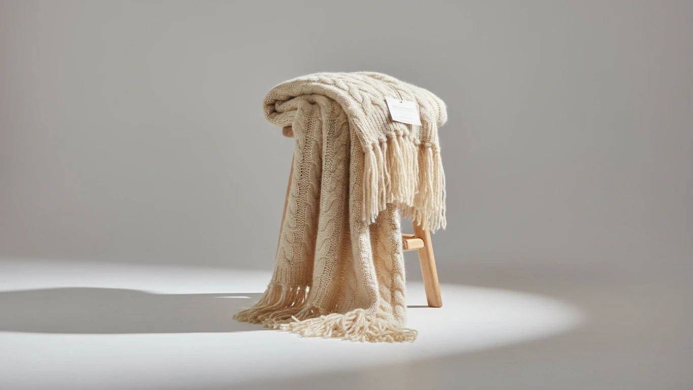 Manta de Tricô com Toque de Cashmere