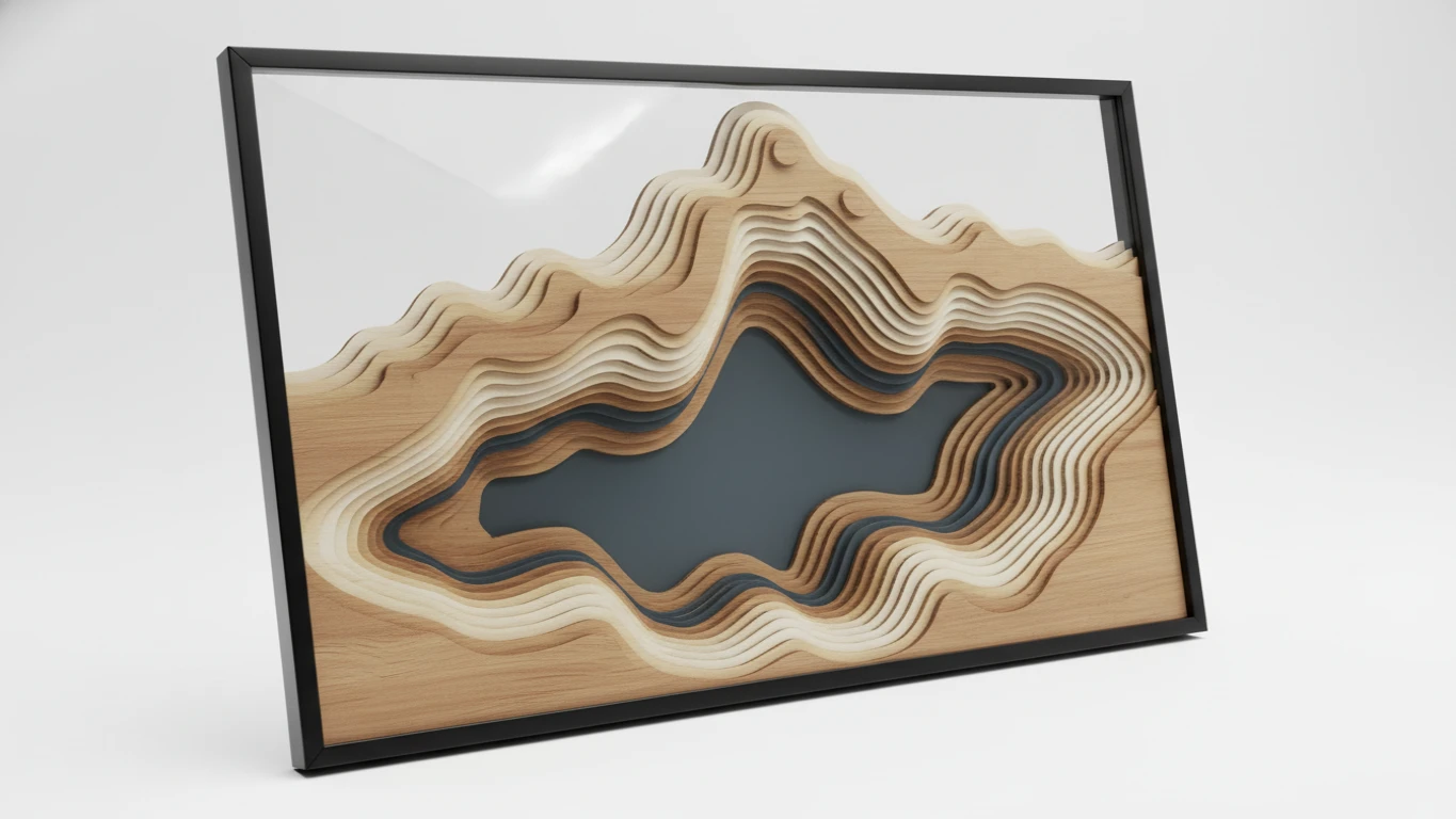 Mapa Topográfico Decorativo