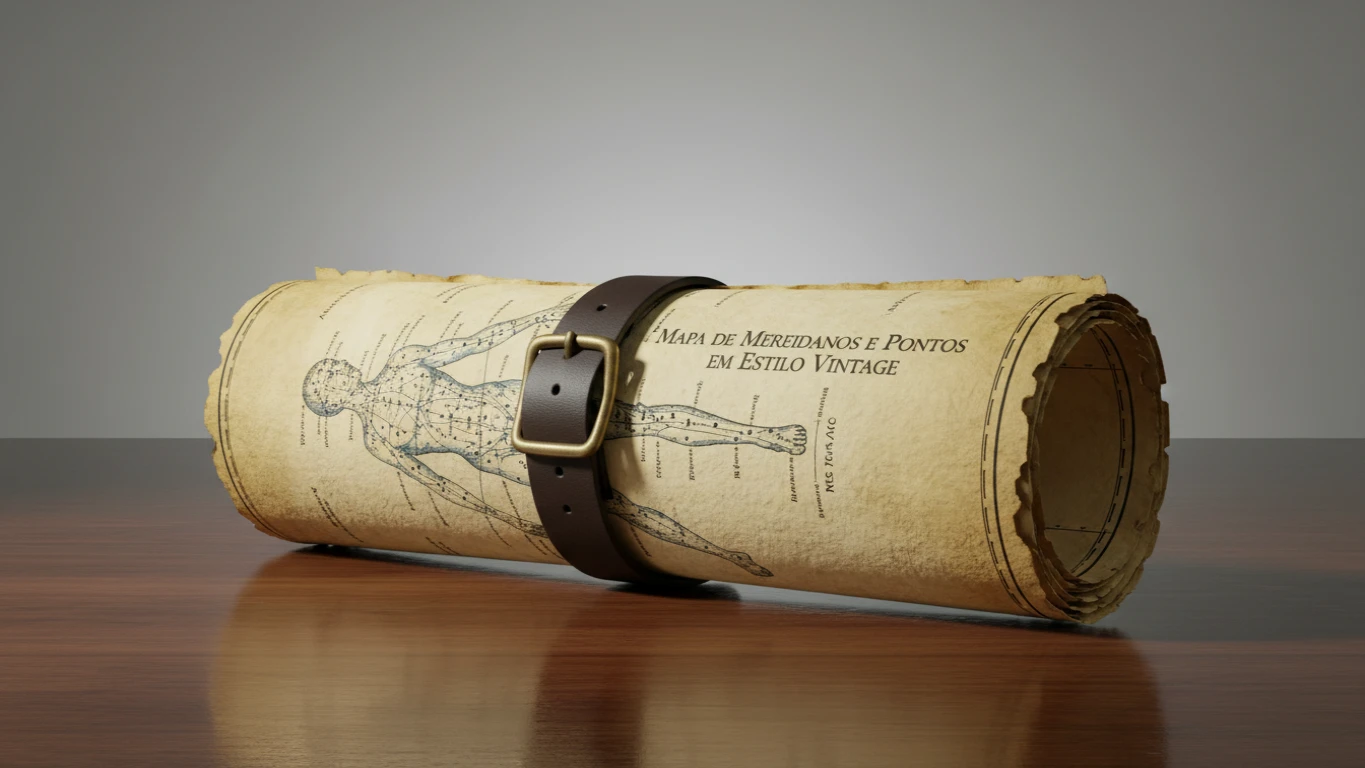 Mapa de Meridianos e Pontos em Estilo Vintage