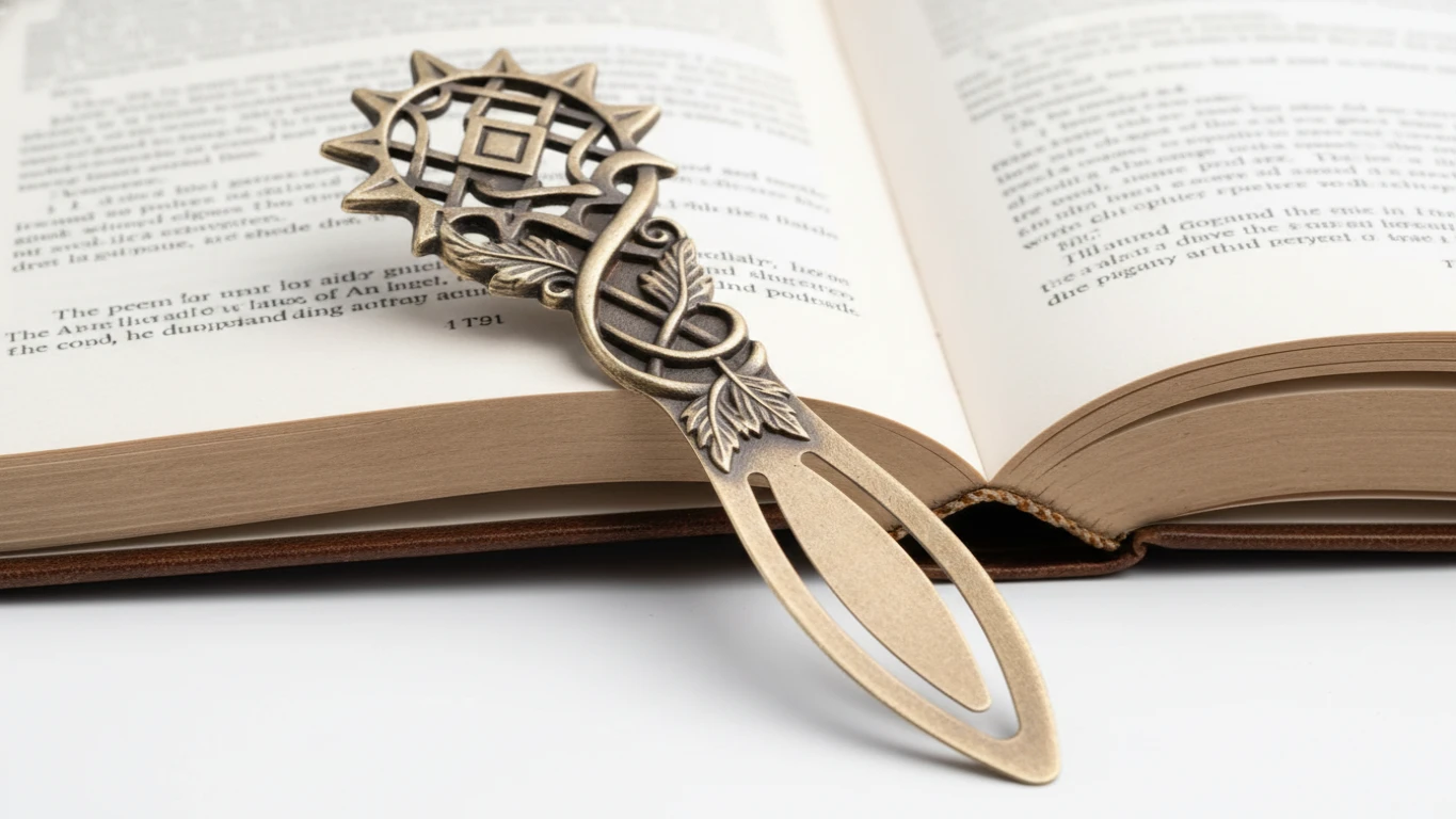 Marcador de Página em Metal Esculpido