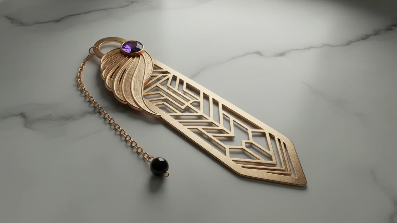 Marcador de Página em Metal de Luxo