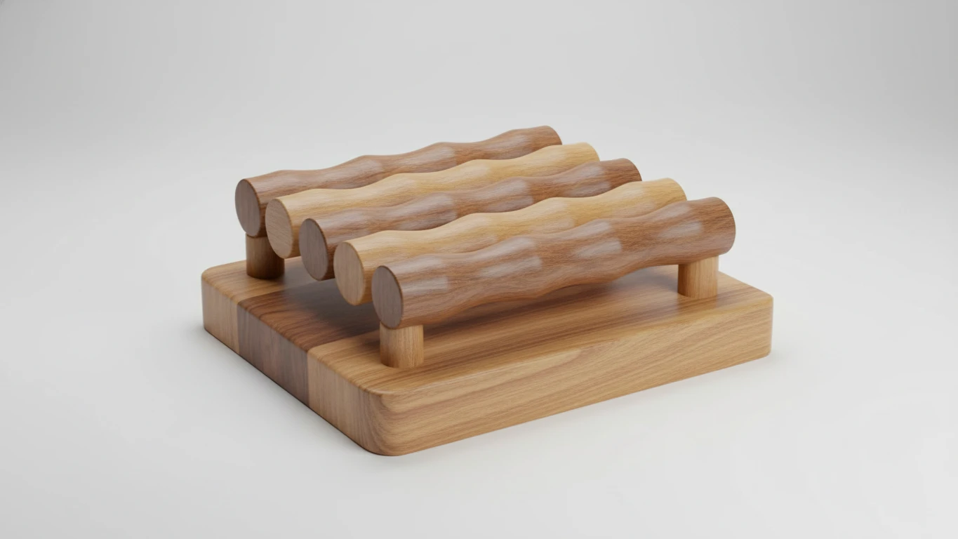 Massageador Manual para Pés em Madeira