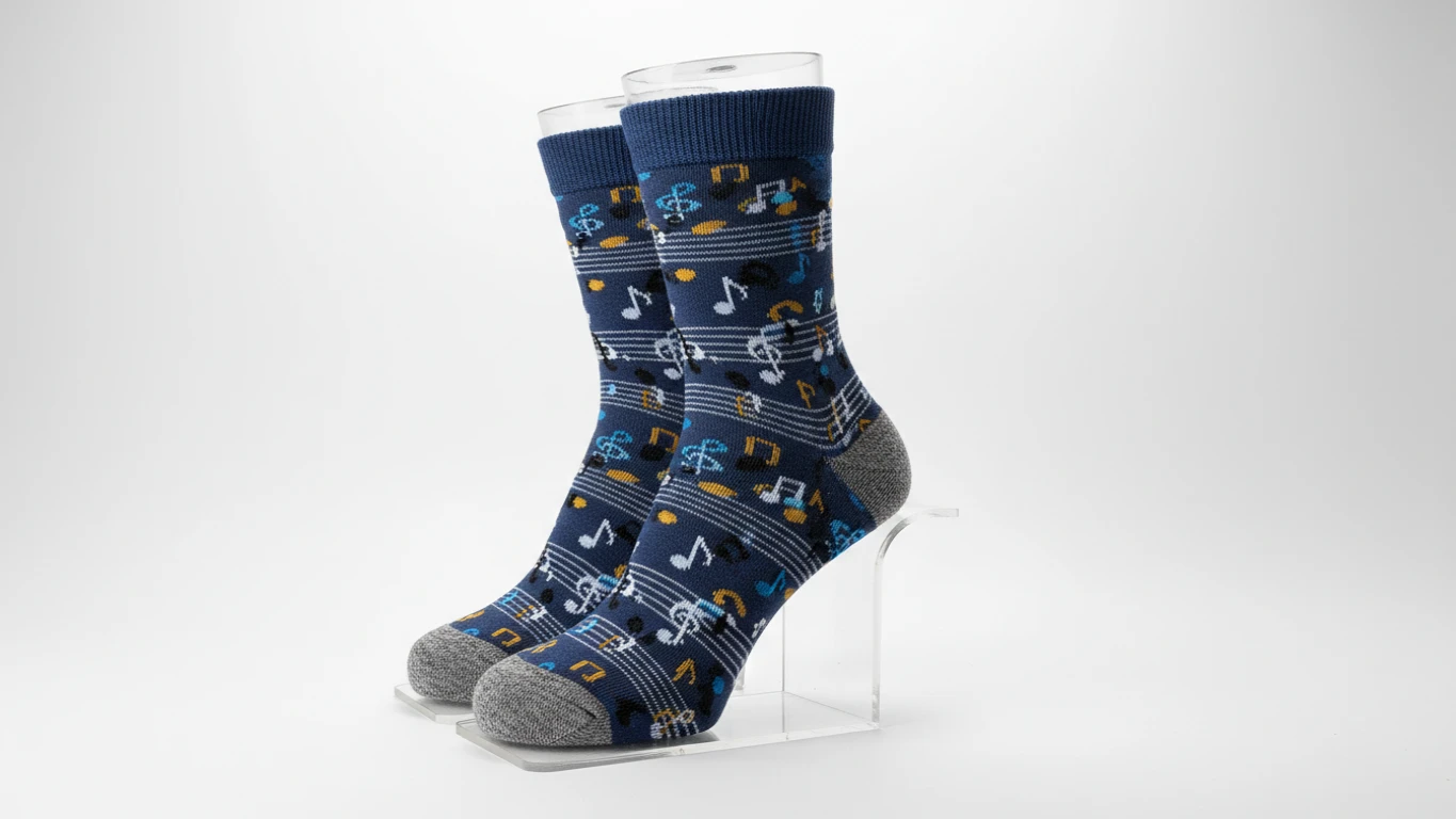 Meias Estampadas Notas Musicais