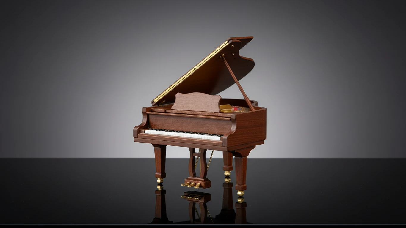 Miniatura Colecionável de Piano de Cauda