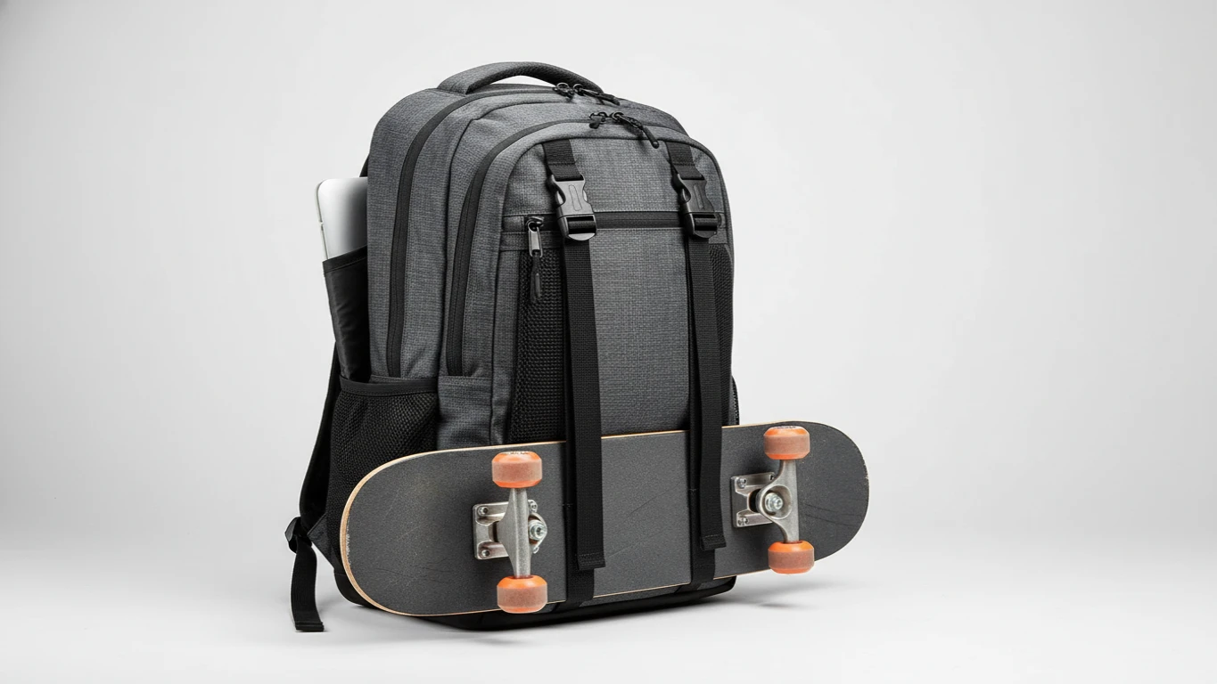 Mochila com Tiras Externas Porta-Skate