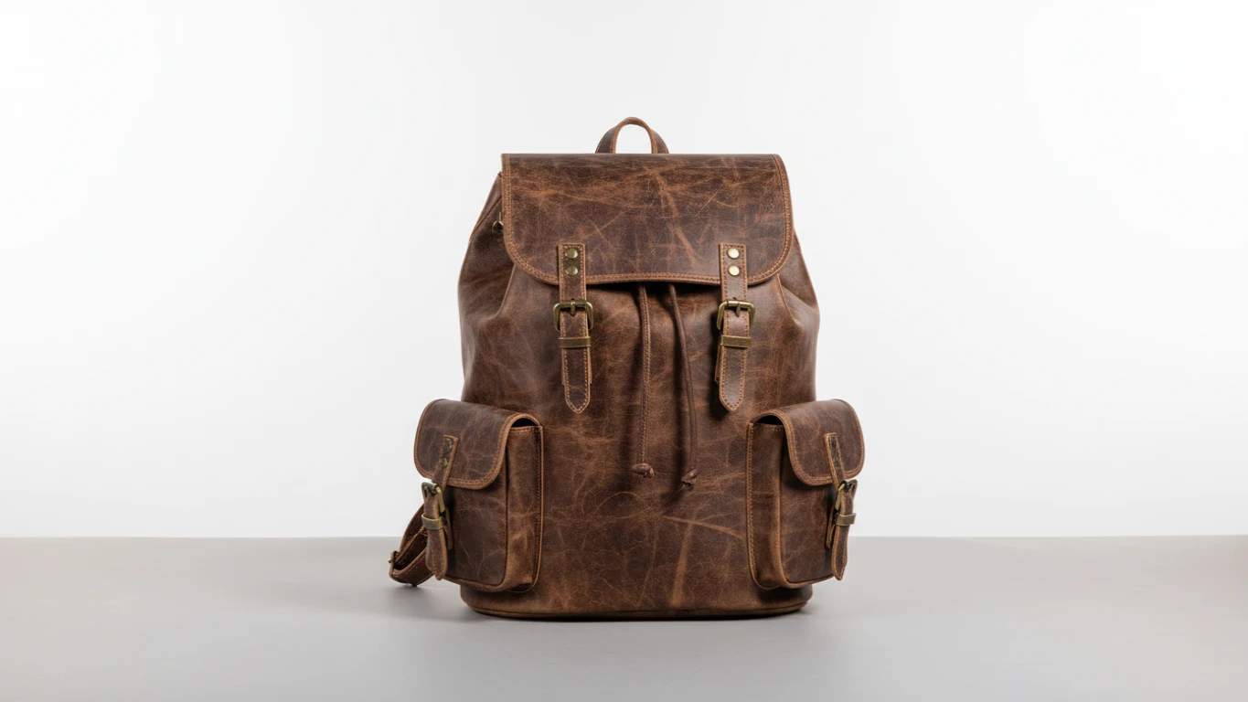 Mochila de Couro Ecológico Retrô