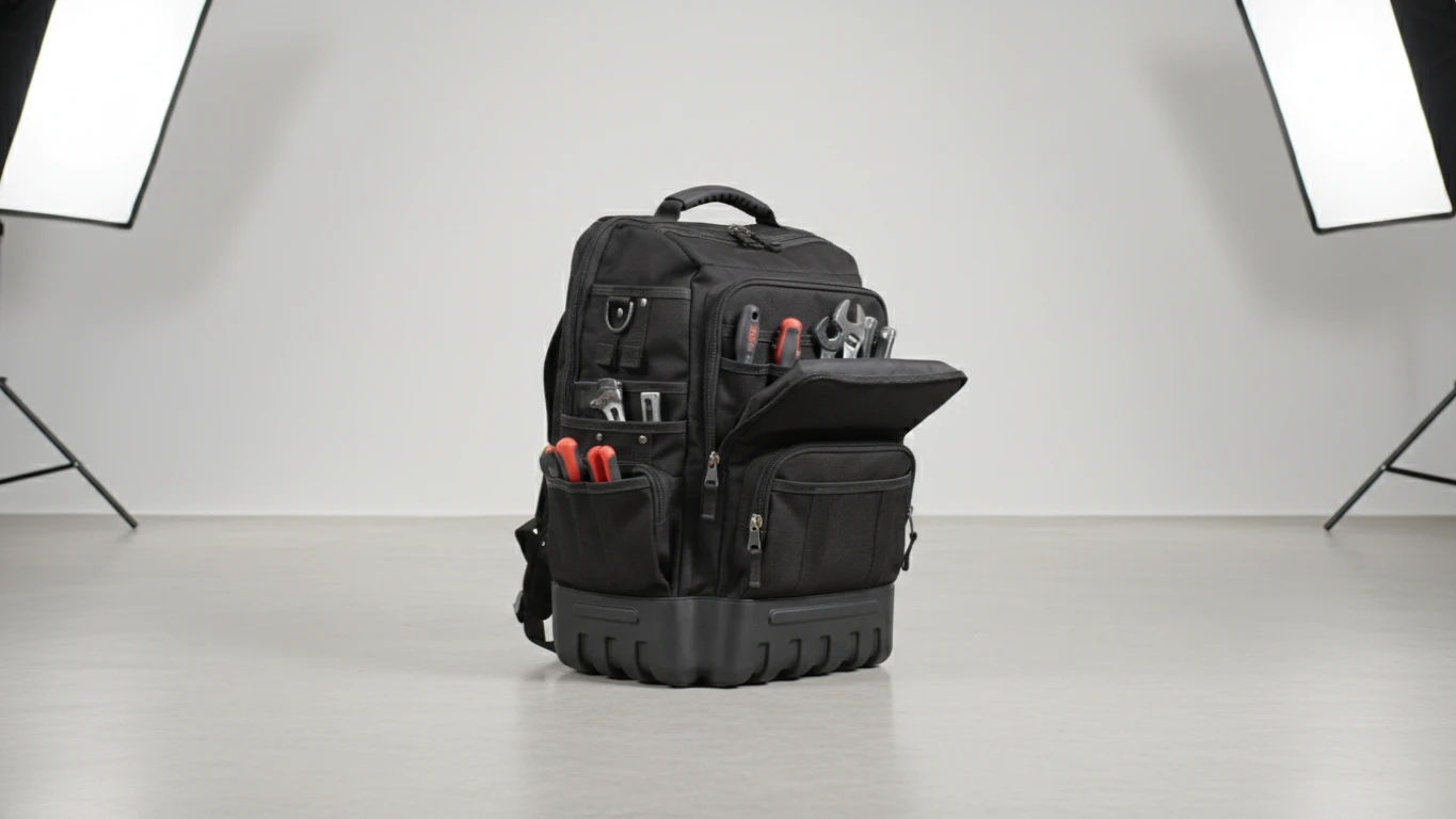 Mochila de Ferramentas com Base Rígida