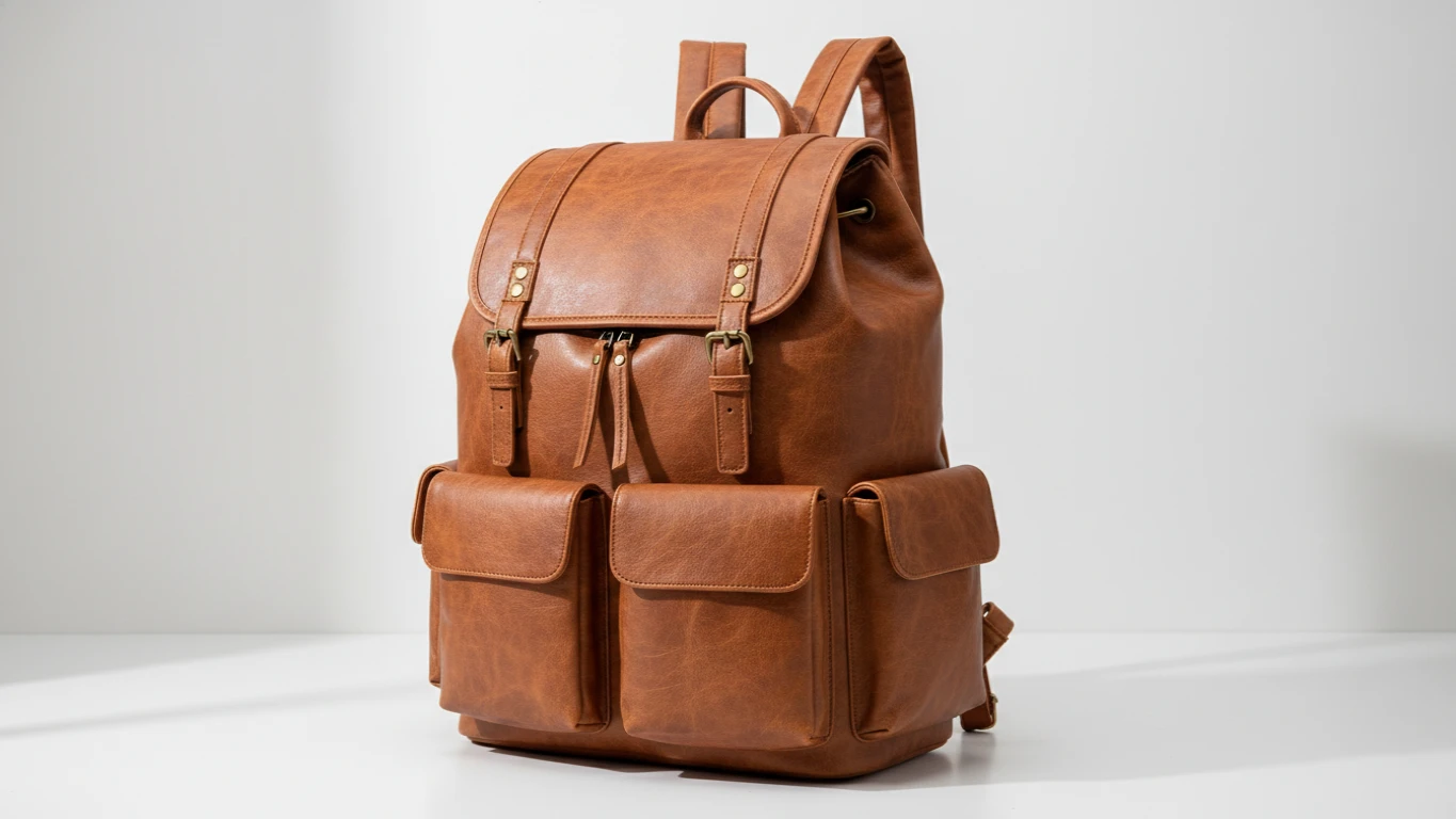 Mochila de Passeio Casual em Couro Ecológico