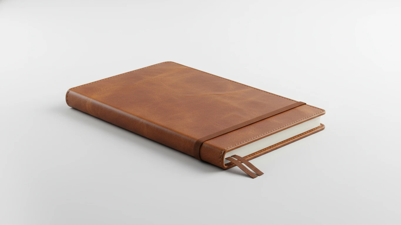 Moleskine com Capa de Couro Ecológico