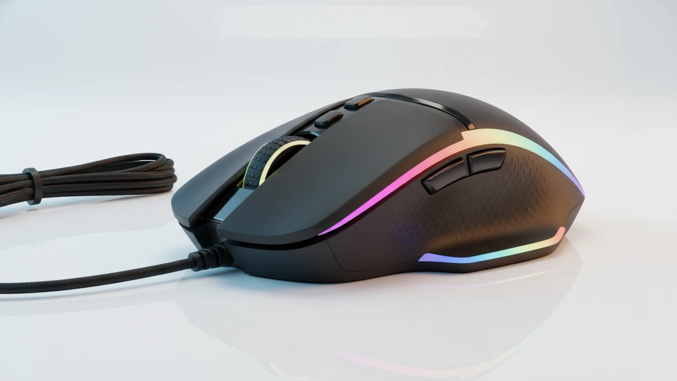 Mouse Gamer Ergonômico RGB
