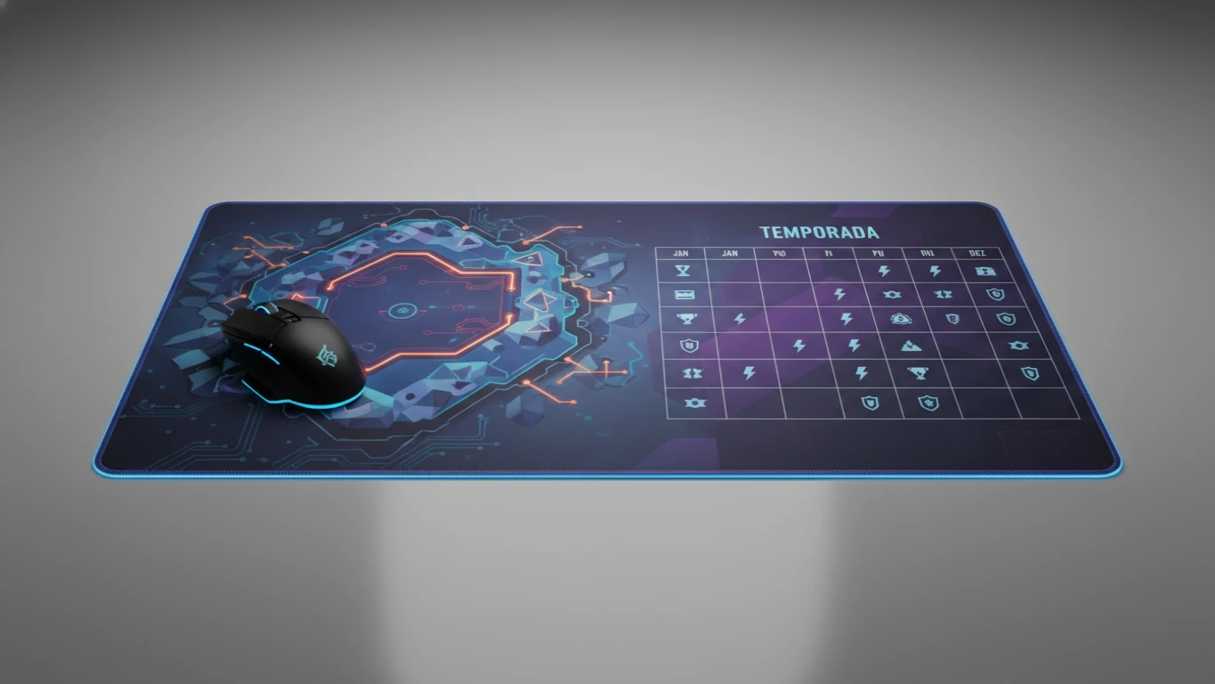 Mousepad Gamer com Calendário de Temporada