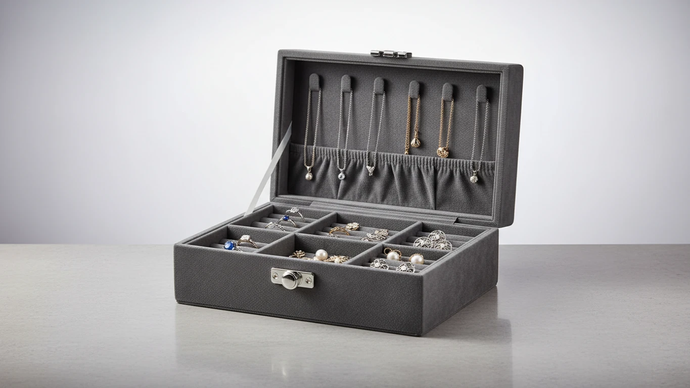Organizador de Joias Revestido em Veludo