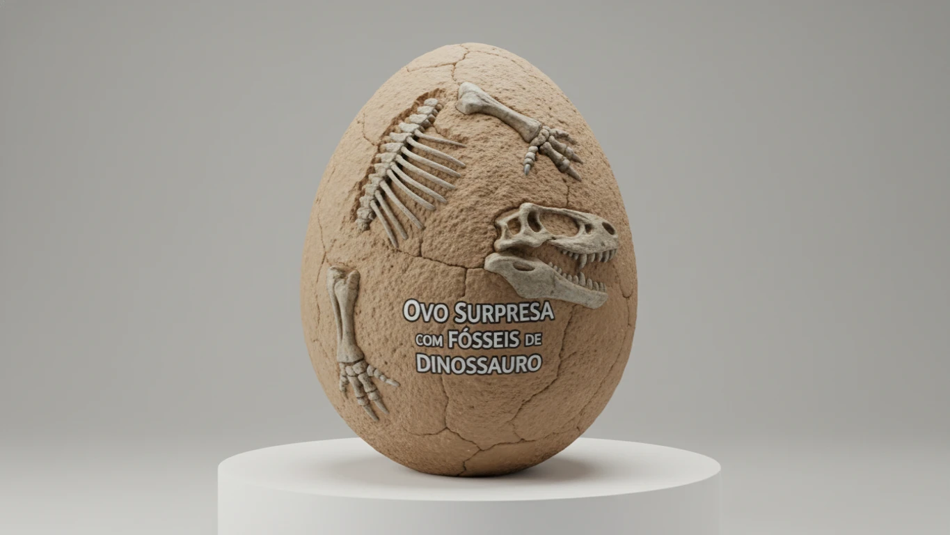 Ovo Surpresa com Fósseis de Dinossauro