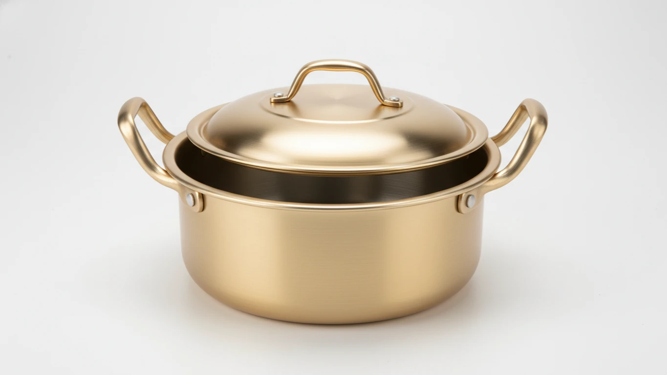 Panela de Ramen em Alumínio Dourado