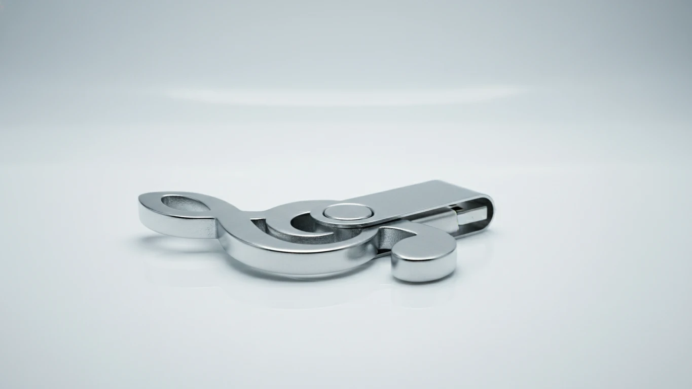 Pendrive de Metal em Formato de Clave